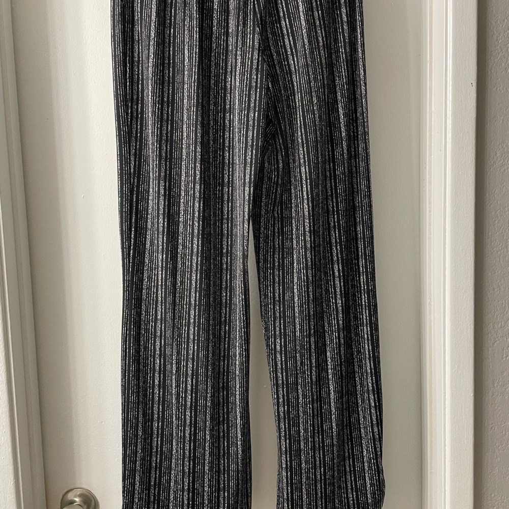 Black and White Striped Pants